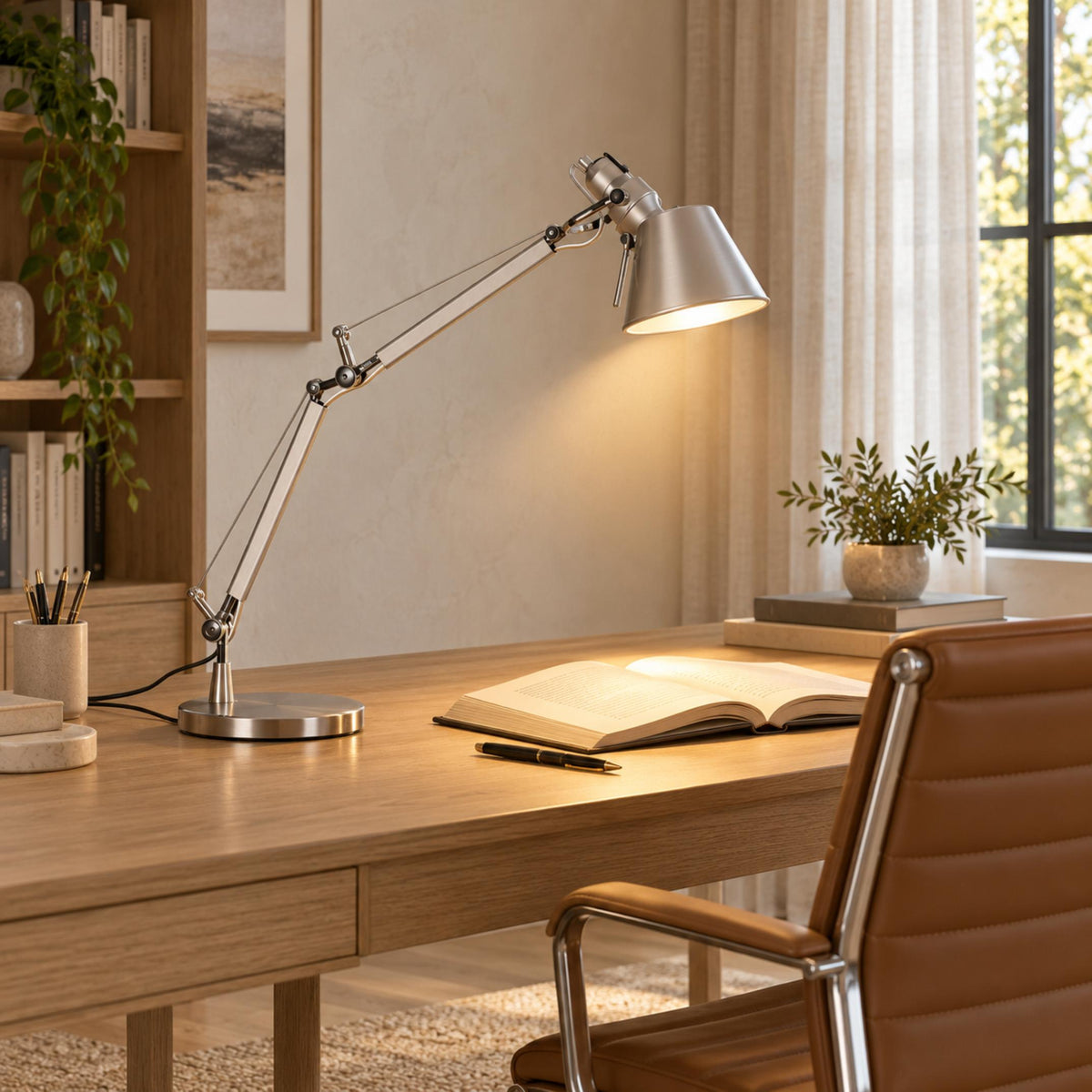 Modern Adjustable Desk Lamp Aluminum LED Lighting for Home Office Workspace