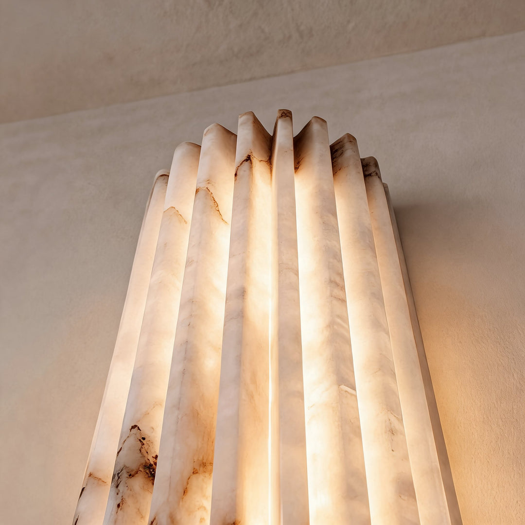 Modern Wall Light Sconce Wall Mounted Alabaster with Adjustable Brightness for Home Decor