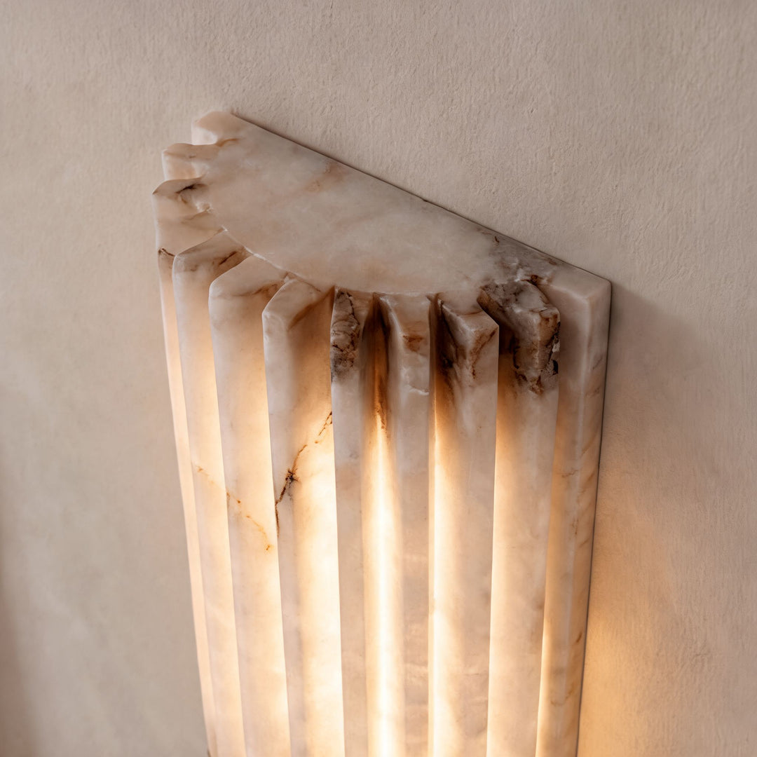 Modern Wall Light Sconce Wall Mounted Alabaster with Adjustable Brightness for Home Decor