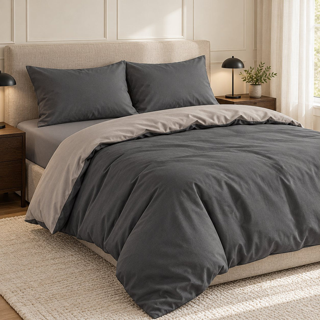 Pastel Aesthetic Bedding Set Double-Sided Duvet Cover Flat Sheet Cotton Comfortable