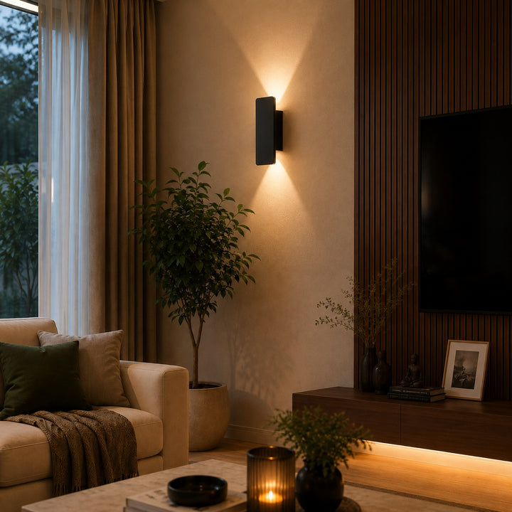 Modern Outdoor Wall Light Wall Mounted Aluminum 18W LED IP65 Weather Resistant for Exterior Use