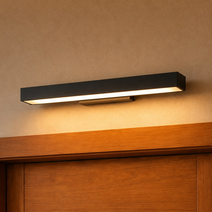 Modern Outdoor Wall Light Motion Sensor Rectangular Stainless Steel Fixture IP65 4000K