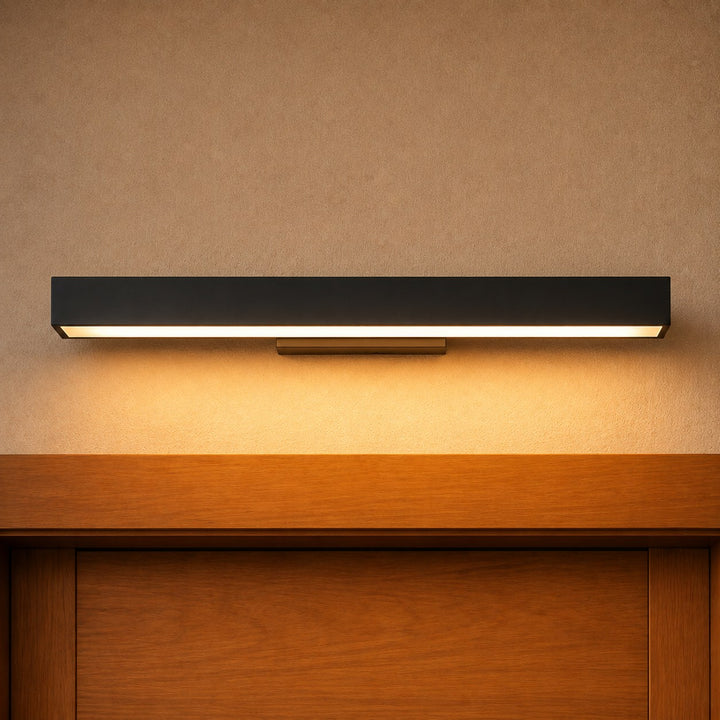 Modern Outdoor Wall Light Motion Sensor Rectangular Stainless Steel Fixture IP65 4000K