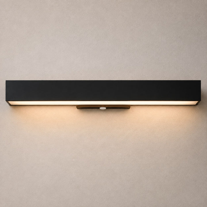 Modern Outdoor Wall Light Motion Sensor Rectangular Stainless Steel Fixture IP65 4000K