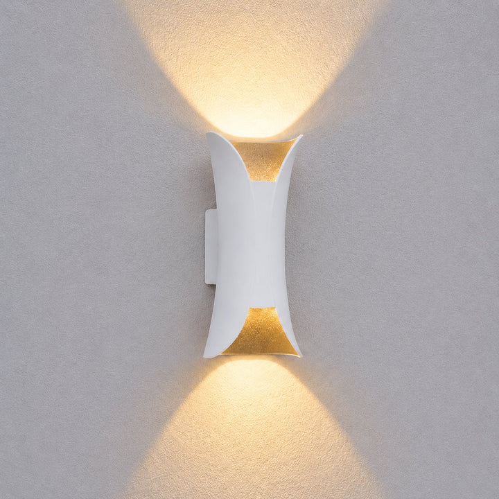 Modern Outdoor Wall Light Aluminum Glass Shade LED Motion Sensor Waterproof Up Down Sconce