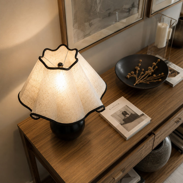 Modern Table Lamp with Adjustable Shade Metal Base LED Compatible for Home Office Lighting