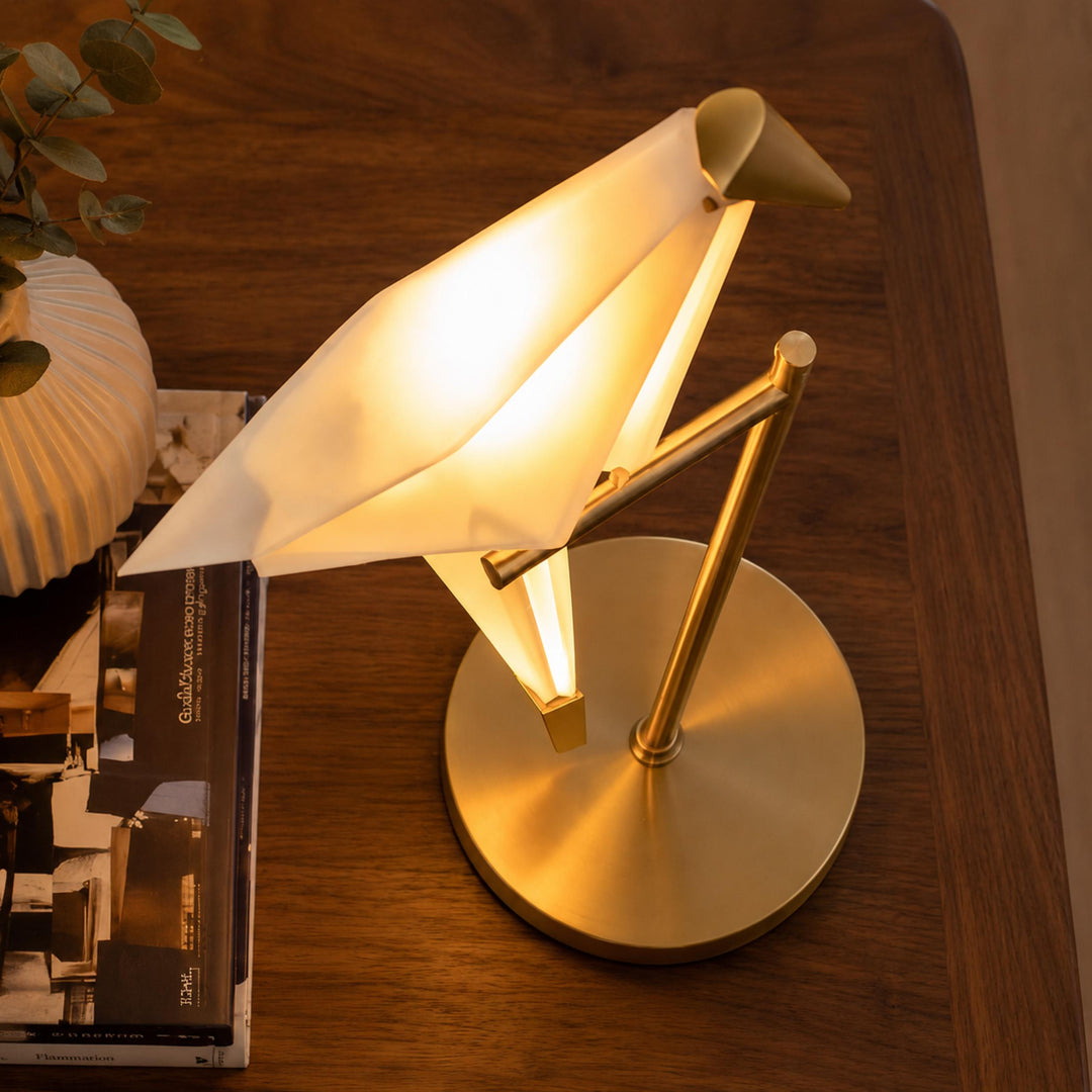 Modern Table Lamp Adjustable Metal Base LED Light for Bedroom and Living Room