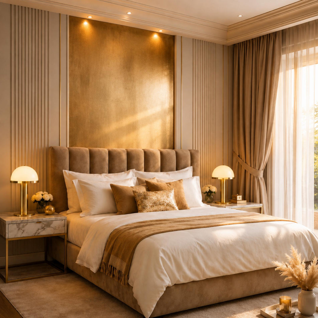 Modern Alabaster Table Lamp with Bronze Base Inline On/Off Switch for Bedroom or Living Room Use