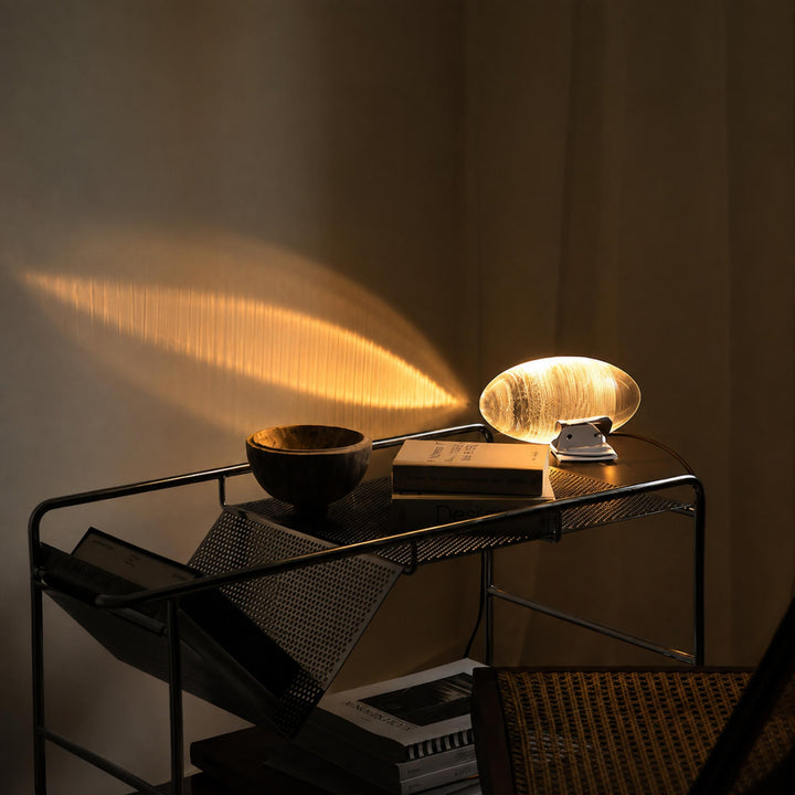 Modern Table Lamp with Adjustable Shade Metal Base LED Lighting for Bedroom or Living Room