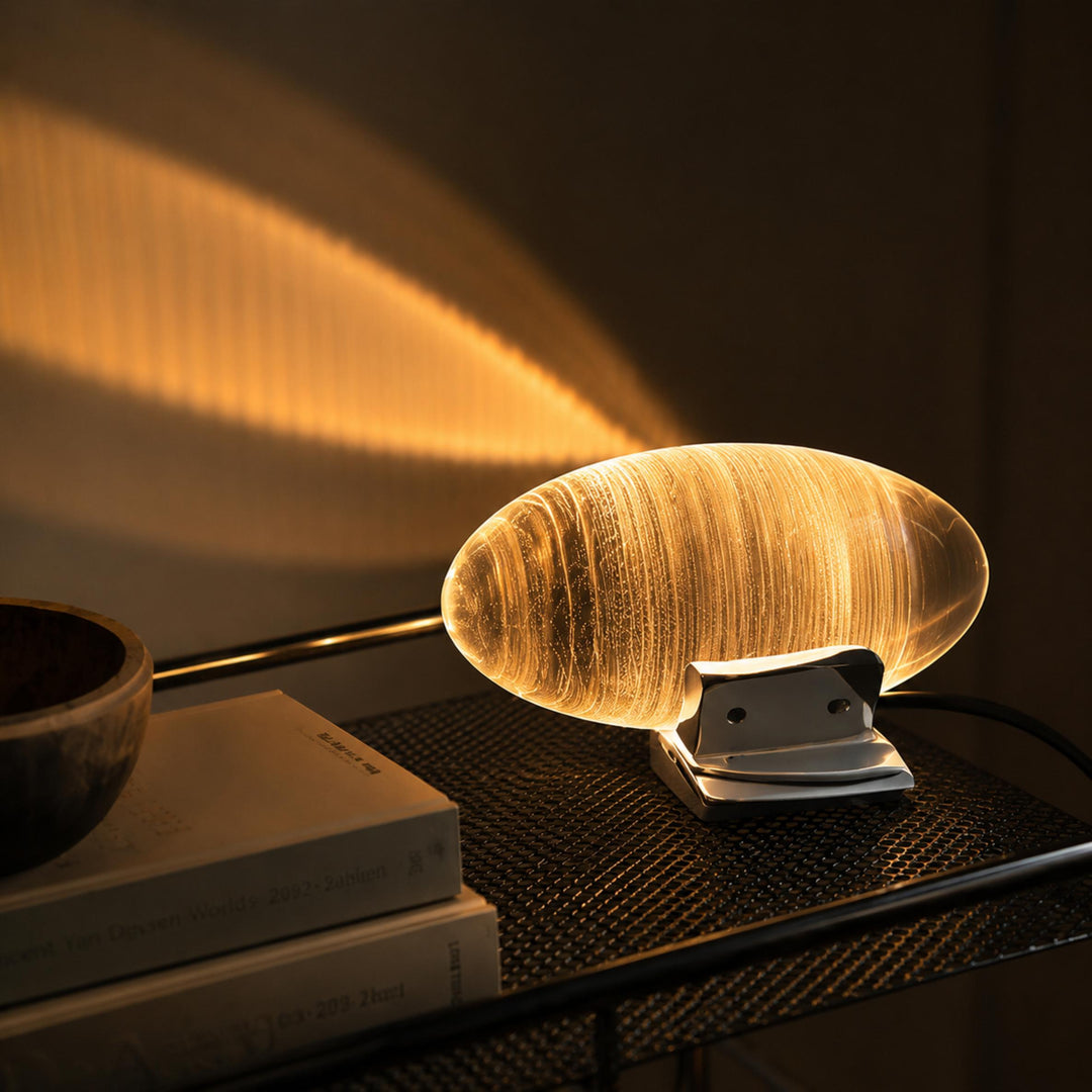 Modern Table Lamp with Adjustable Shade Metal Base LED Lighting for Bedroom or Living Room