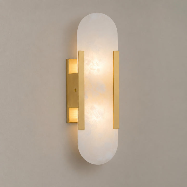 Modern Wall Sconce Alabaster Glass Wall Mounted Adjustable LED Light Fixture 120V
