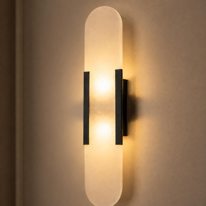 Modern Wall Sconce Alabaster Glass Wall Mounted Adjustable LED Light Fixture 120V