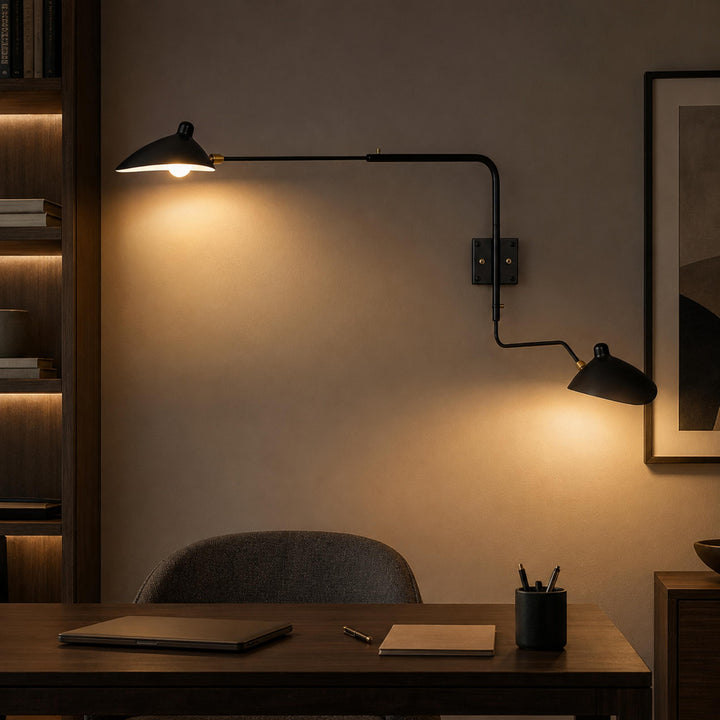 Modern Multi-Arm Wall Sconce Adjustable Metal LED Lighting for Indoor Wall Lights