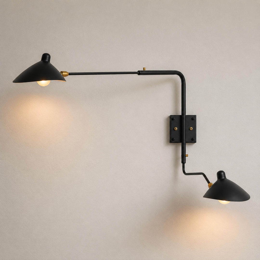 Modern Multi-Arm Wall Sconce Adjustable Metal LED Lighting for Indoor Wall Lights