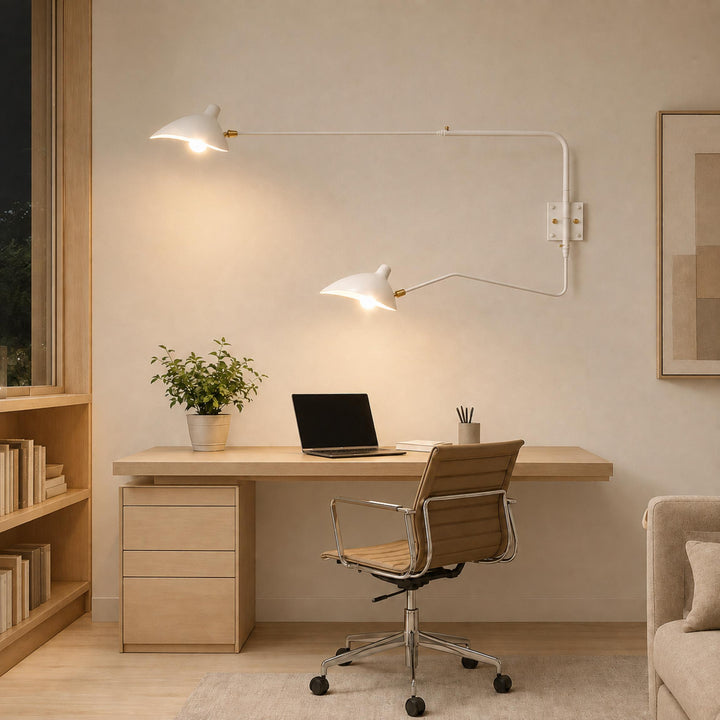 Modern Multi-Arm Wall Sconce Adjustable Metal LED Lighting for Indoor Wall Lights