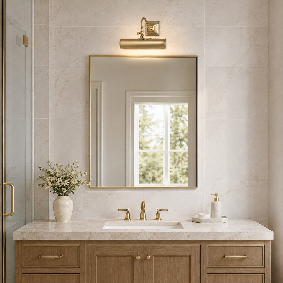 Modern Brass Wall Light Adjustable Arm LED Wall Mounted Sconce for Indoor Lighting
