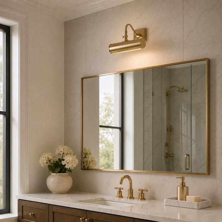 Modern Brass Wall Light Adjustable Arm LED Wall Mounted Sconce for Indoor Lighting