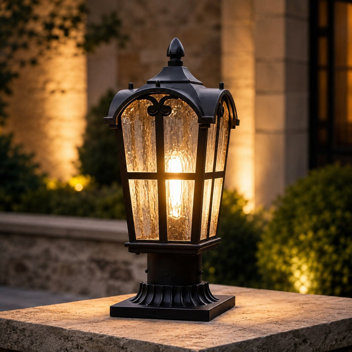 Modern Outdoor Wall Light IP65 Rated Dimmable Iron Metal with Clear Glass Shade 60W E26 Base