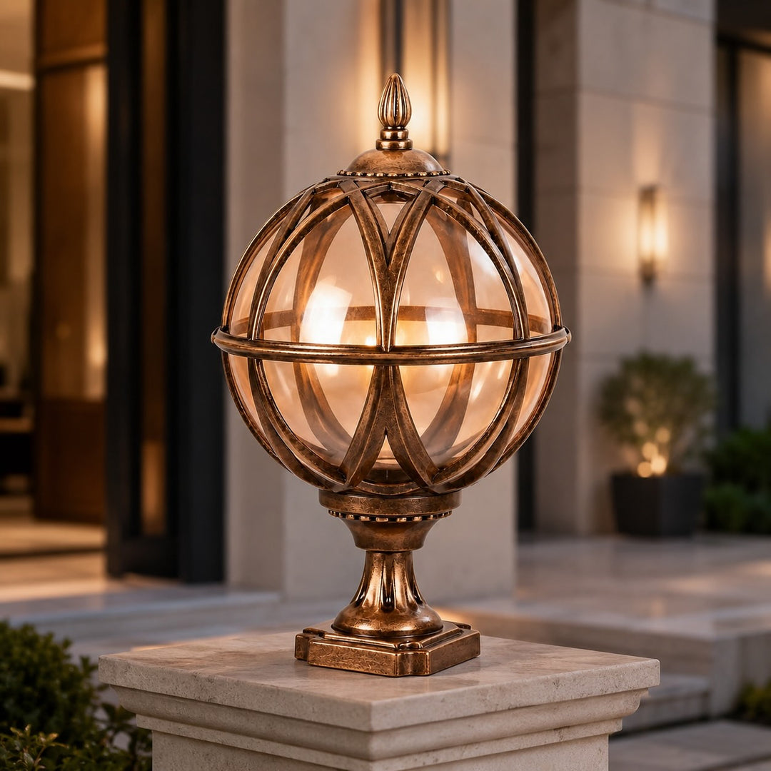 Modern Outdoor Wall Light Adjustable Height Aluminum Glass Waterproof Landscape Lighting