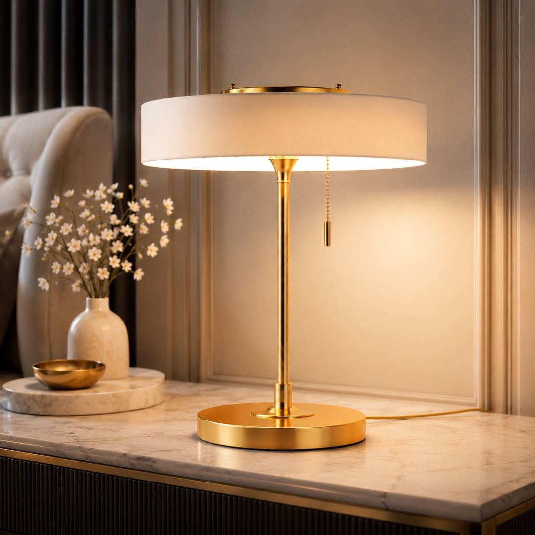 Modern Nordic Table Lamp Adjustable Metal Design with LED Lighting for Bedroom or Living Room