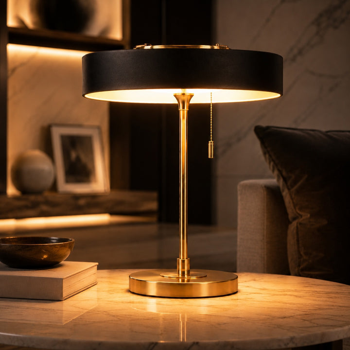 Modern Nordic Table Lamp Adjustable Metal Design with LED Lighting for Bedroom or Living Room