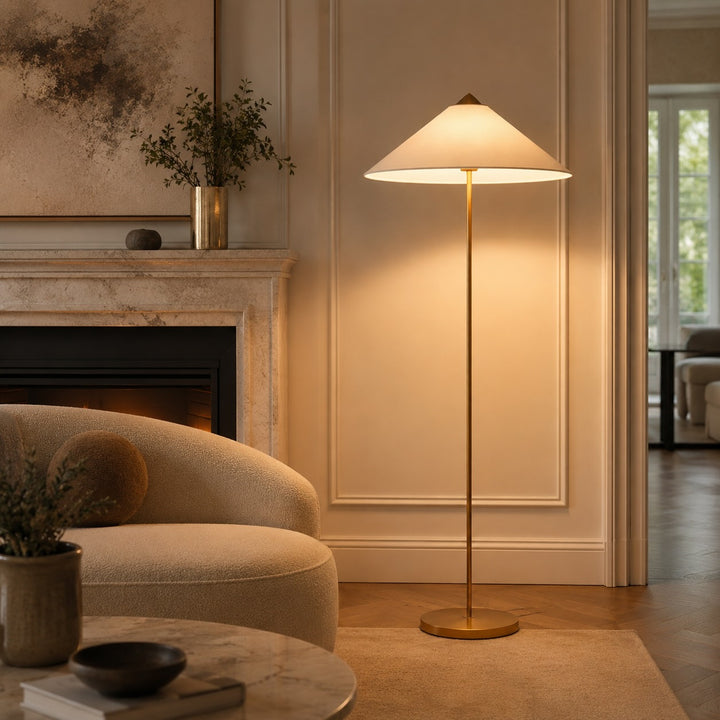 Vintage Rattan Floor Lamp Standing Design with E26 LED Compatibility for Cozy Living Room Lighting