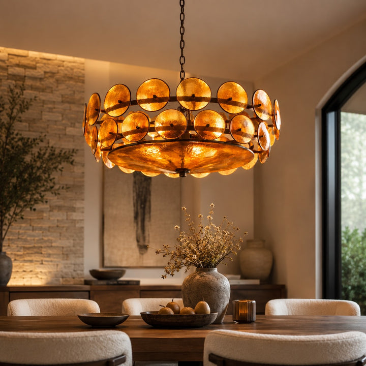 Colorful Modern Glass Pendant Light Adjustable Hanging Fixture for Kitchen Island Ambient Lighting