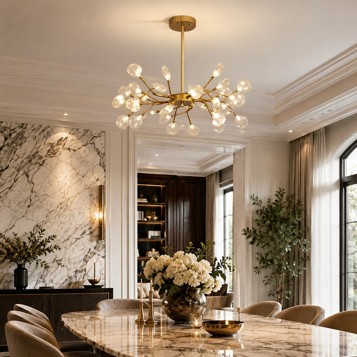 Modern Pendant Light 27-Light Adjustable Metal LED Fixture for Kitchen Pendant Lighting