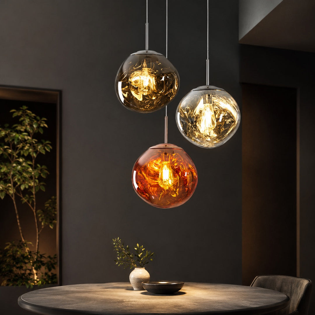 Modern Adjustable Pendant Light Acrylic LED Hanging Fixture for Kitchen and Living Room