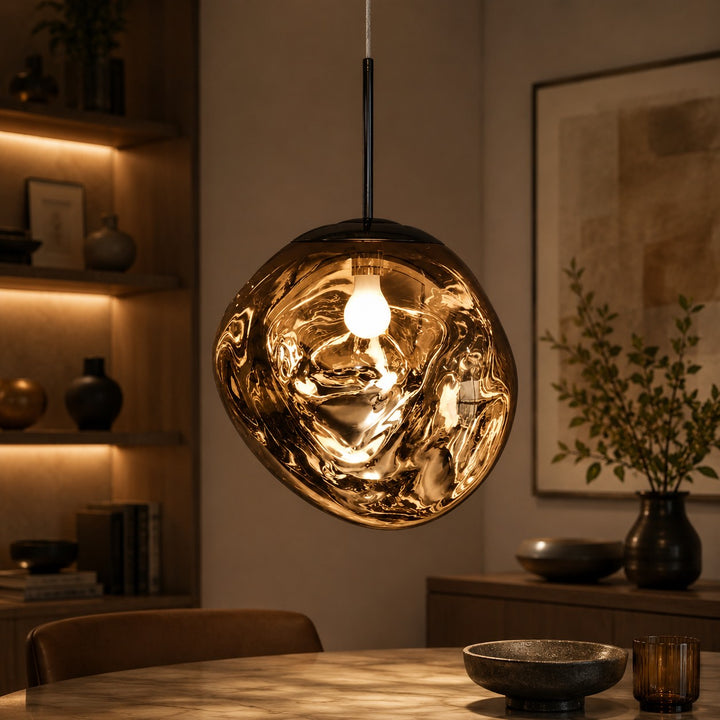 Modern Adjustable Pendant Light Acrylic LED Hanging Fixture for Kitchen and Living Room