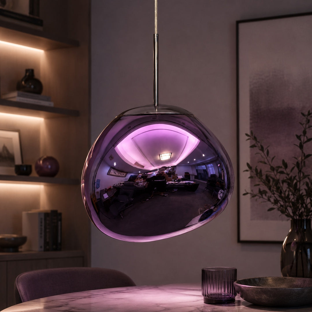 Modern Adjustable Pendant Light Acrylic LED Hanging Fixture for Kitchen and Living Room