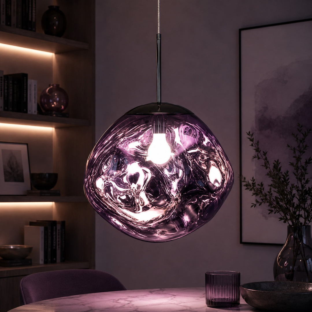 Modern Adjustable Pendant Light Acrylic LED Hanging Fixture for Kitchen and Living Room
