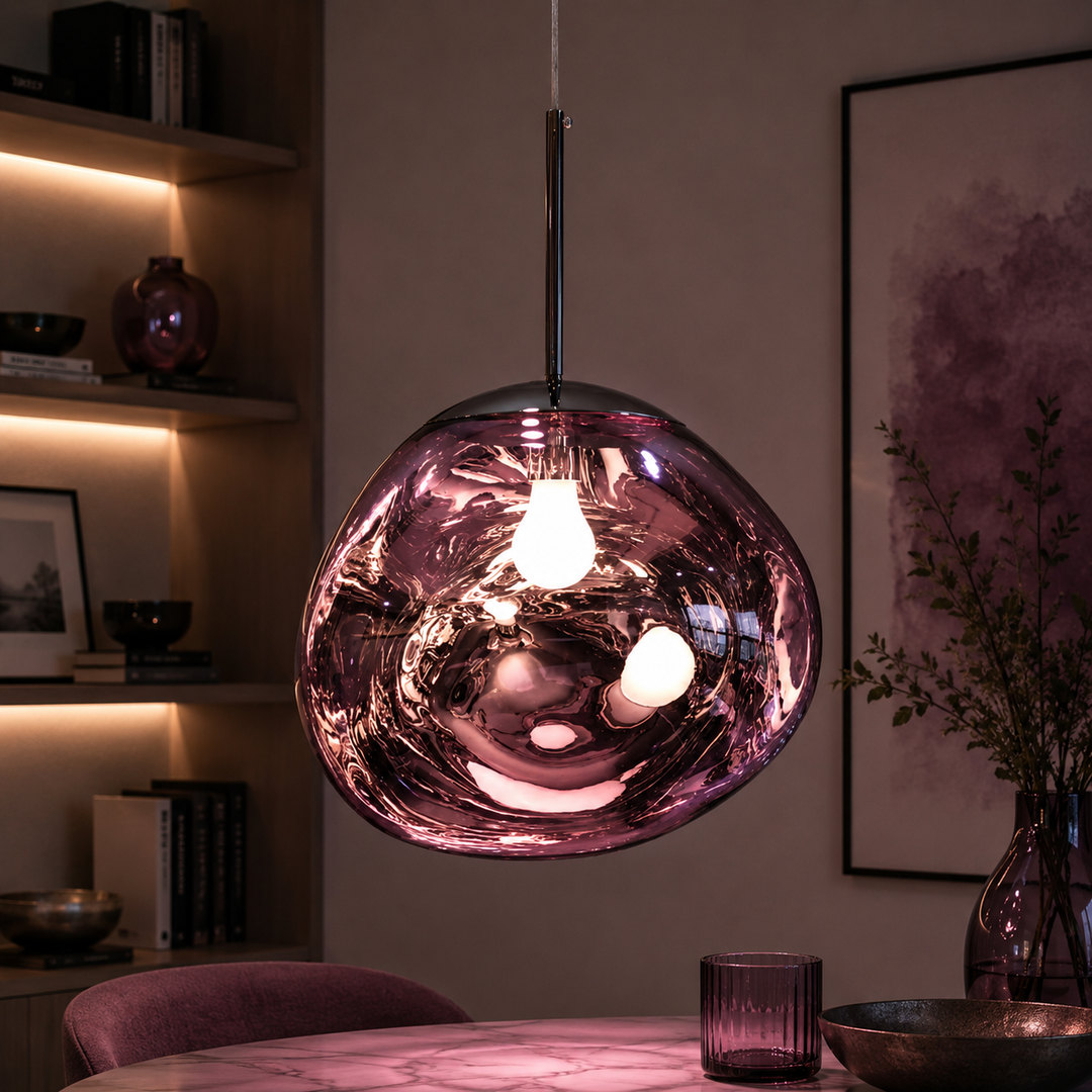 Modern Adjustable Pendant Light Acrylic LED Hanging Fixture for Kitchen and Living Room