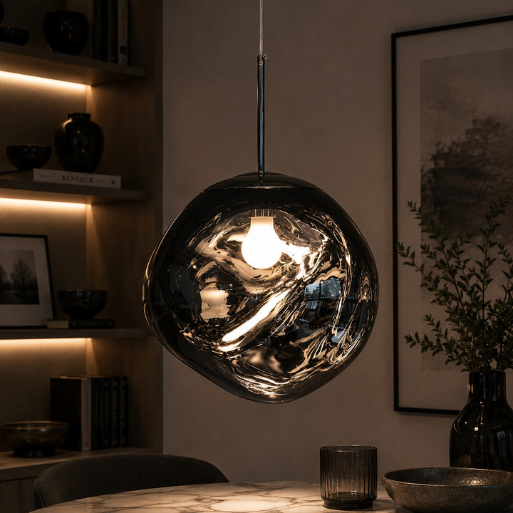 Modern Adjustable Pendant Light Acrylic LED Hanging Fixture for Kitchen and Living Room