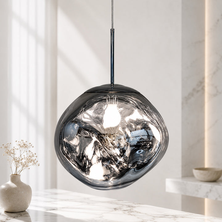 Modern Adjustable Pendant Light Acrylic LED Hanging Fixture for Kitchen and Living Room