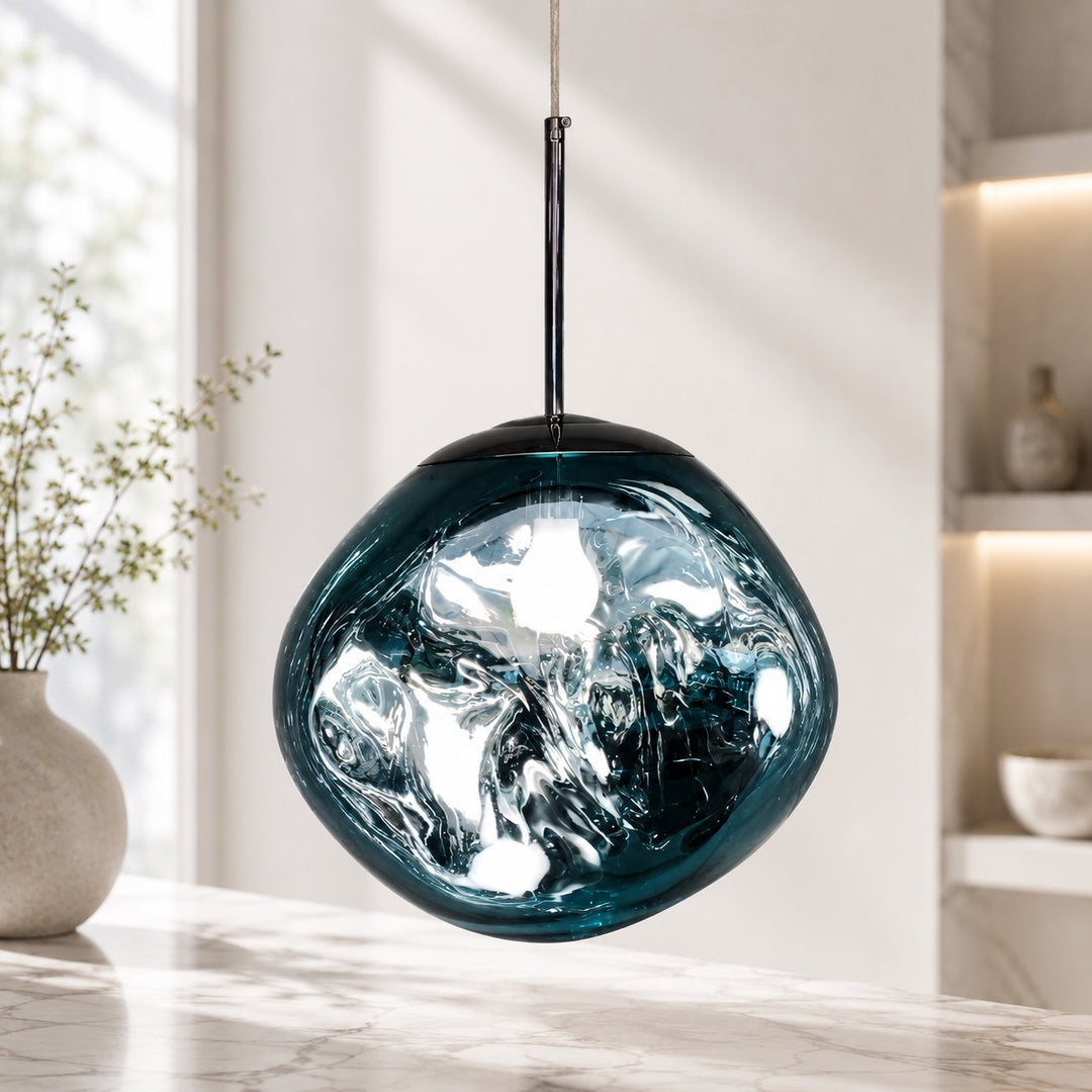 Modern Adjustable Pendant Light Acrylic LED Hanging Fixture for Kitchen and Living Room