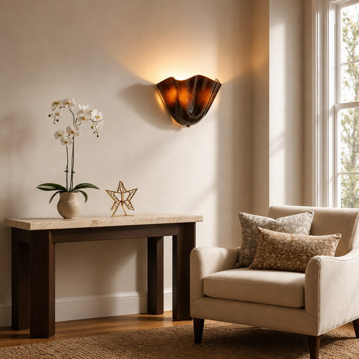 Contemporary Wall Sconce Light Metal and Glass Wall Mounted G9 Bulb Base Indoor Use