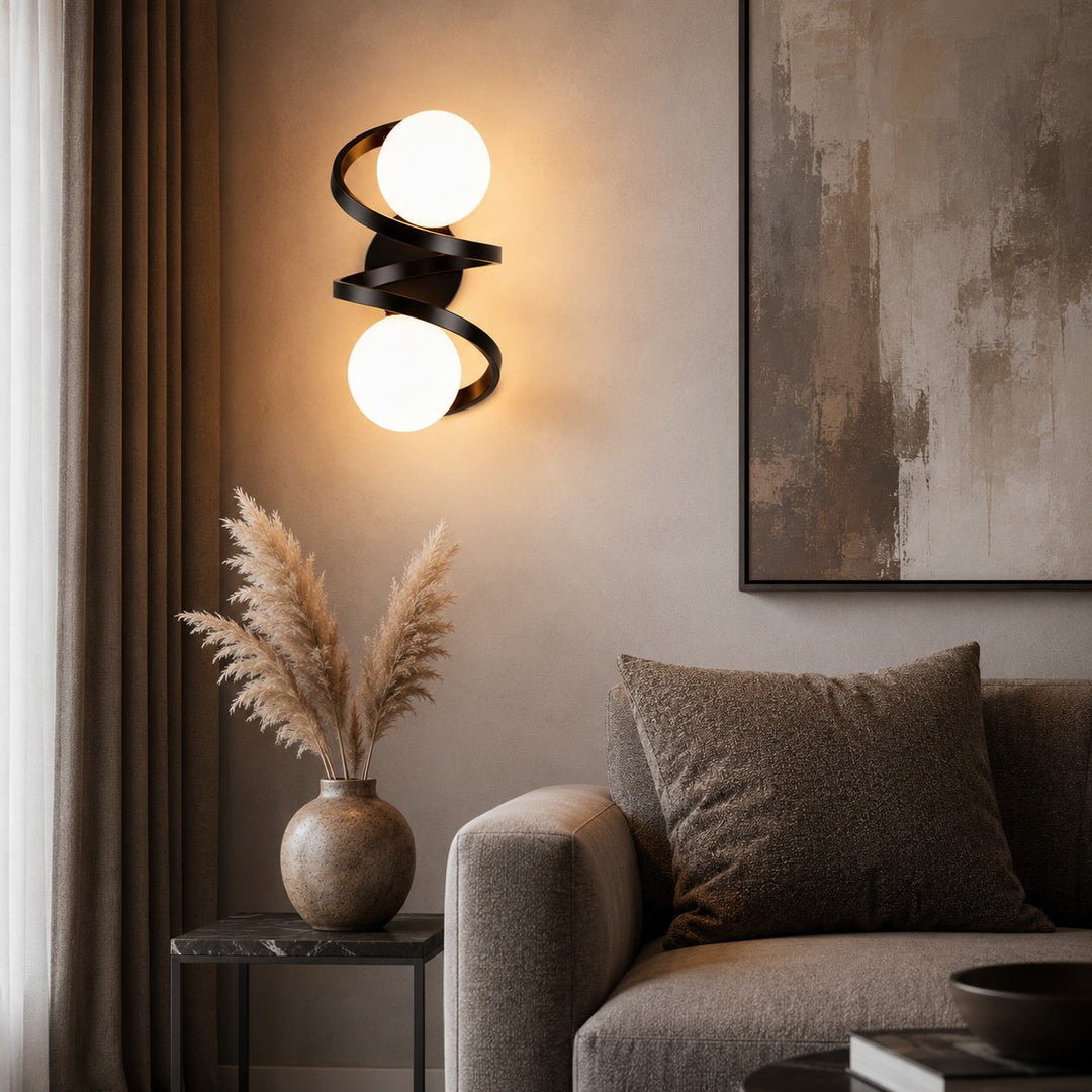 Modern Copper Wall Light Wall Mounted Adjustable Frosted Glass LED Sconce 7W Energy Efficient