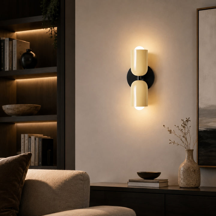 Modern Double Wall Sconce Adjustable Metal Up Down Lighting E26/E27 Base Dimmable Dual Color Shade