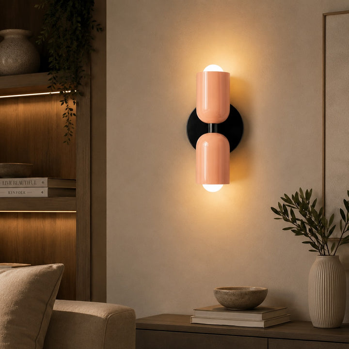 Modern Double Wall Sconce Adjustable Metal Up Down Lighting E26/E27 Base Dimmable Dual Color Shade