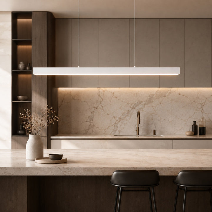 Modern Pendant Lamp Hanging Light Adjustable Metal Glass LED for Kitchen Island Dining Room