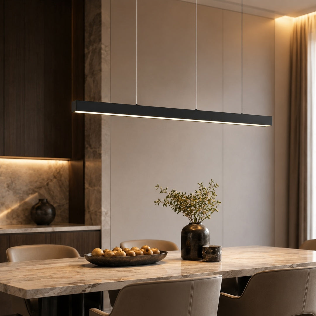 Modern Pendant Lamp Hanging Light Adjustable Metal Glass LED for Kitchen Island Dining Room