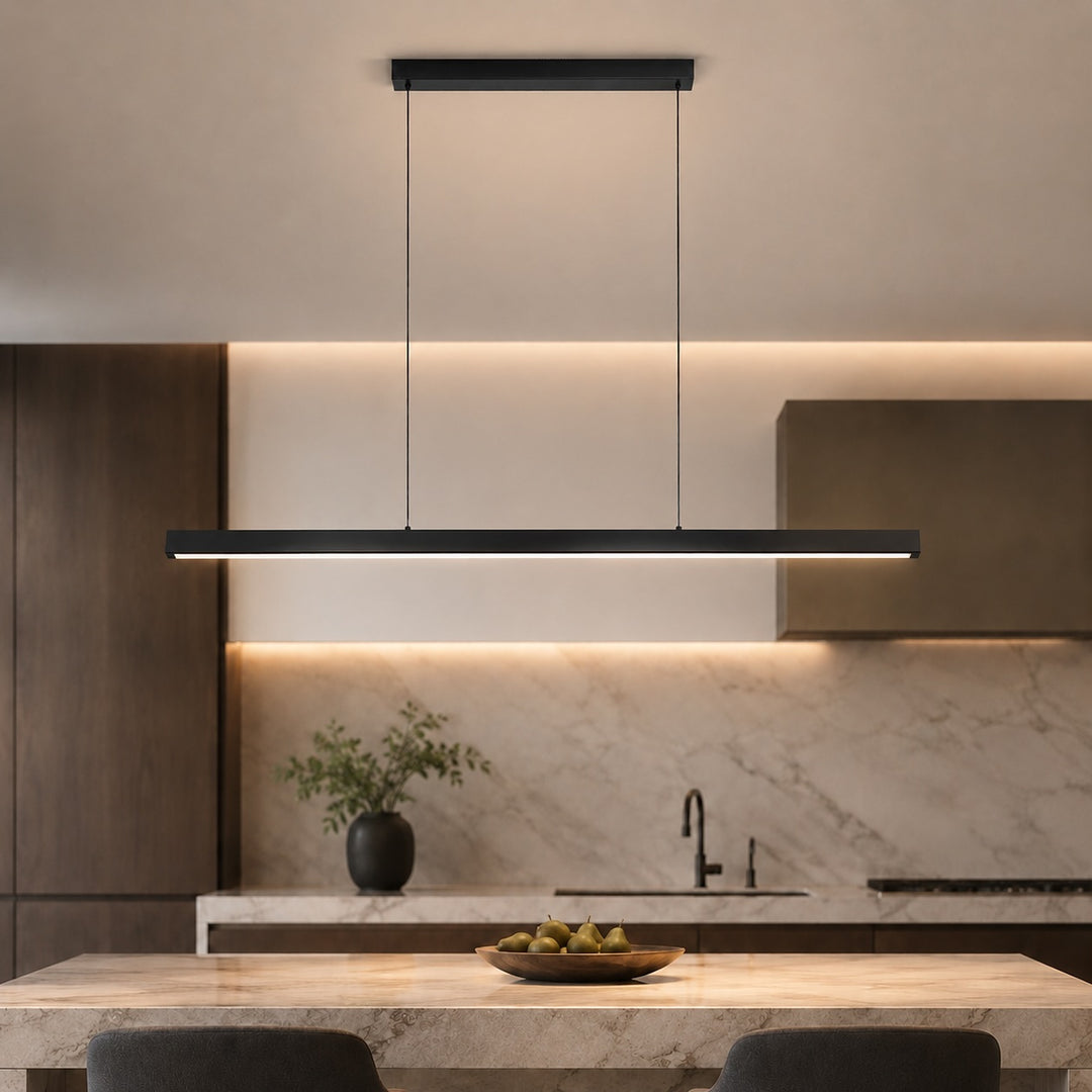 Modern Pendant Lamp Hanging Light Adjustable Metal Glass LED for Kitchen Island Dining Room