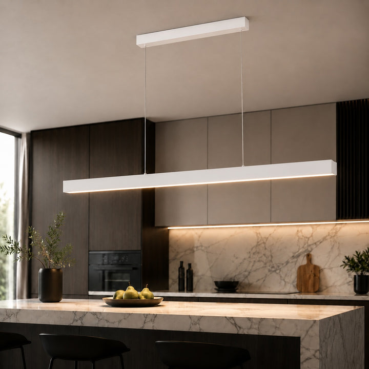 Modern Pendant Lamp Hanging Light Adjustable Metal Glass LED for Kitchen Island Dining Room