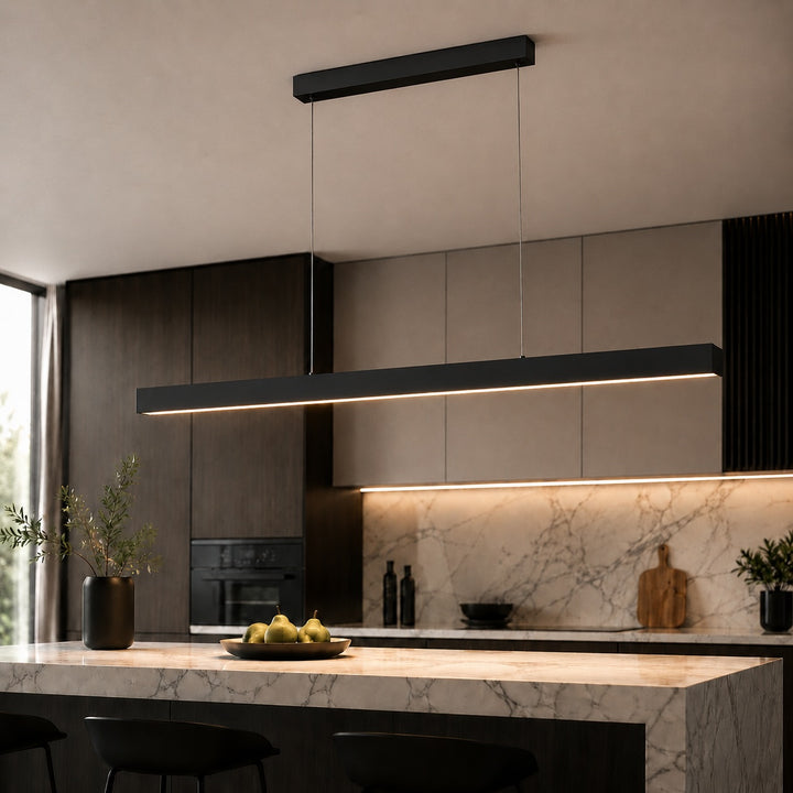 Modern Pendant Lamp Hanging Light Adjustable Metal Glass LED for Kitchen Island Dining Room