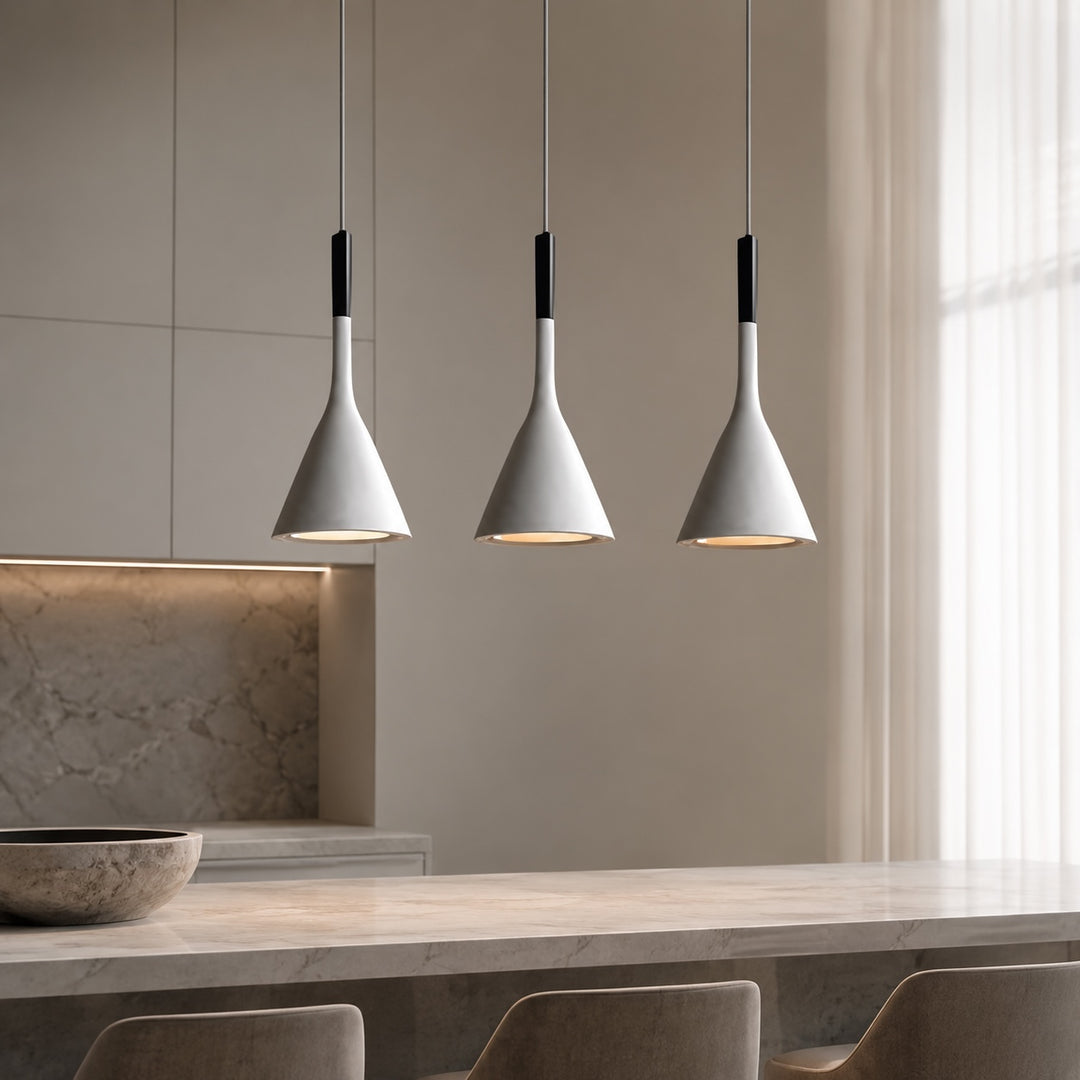 Nordic Minimalist Pendant Lamp Hanging Metal Alloy LED Light Adjustable for Kitchen Island