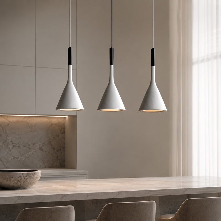 Nordic Minimalist Pendant Lamp Hanging Metal Alloy LED Light Adjustable for Kitchen Island