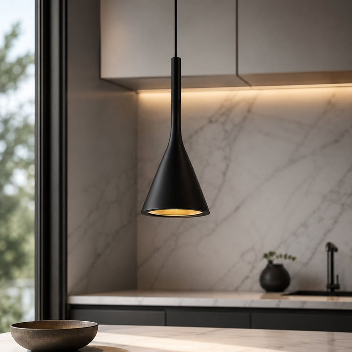 Nordic Minimalist Pendant Lamp Hanging Metal Alloy LED Light Adjustable for Kitchen Island