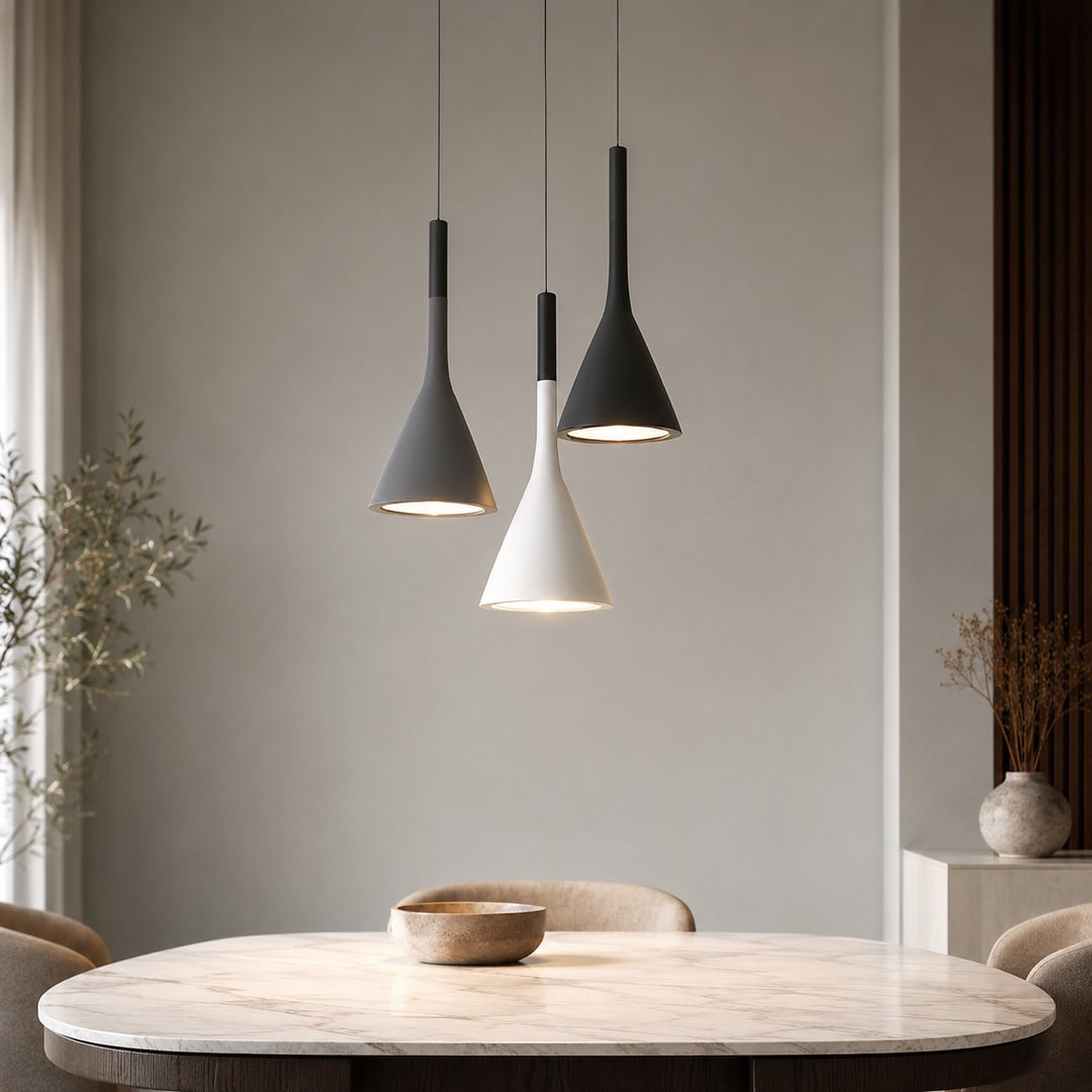 Nordic Minimalist Pendant Lamp Hanging Metal Alloy LED Light Adjustable for Kitchen Island