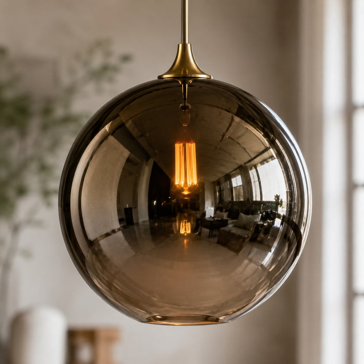 Modern Glass Pendant Light Adjustable Hanging Fixture Energy-Efficient LED for Kitchen Island